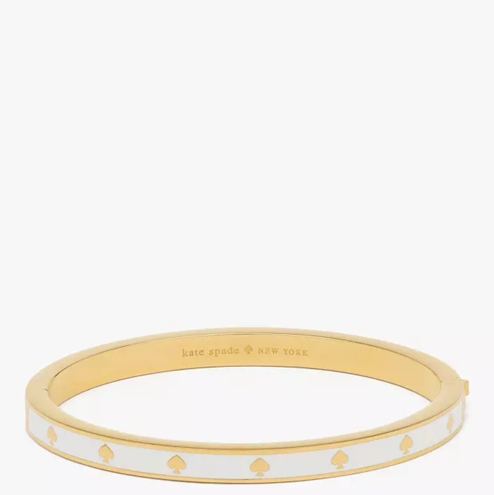 Kate Spade Gold and White Bangle Bracelet